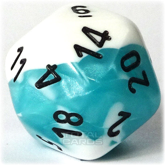 Chessex - Gemini 16mm D20 - Teal-White w/Black