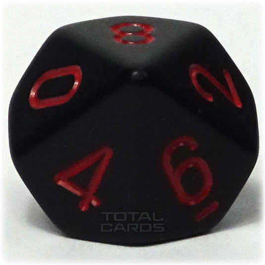 Chessex - Opaque 16mm D10 - Black w/Red