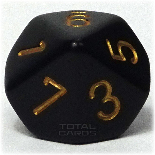 Chessex - Opaque 16mm D10 - Black w/Gold