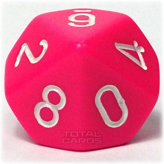 Chessex - Opaque 16mm D10 - Pink w/White