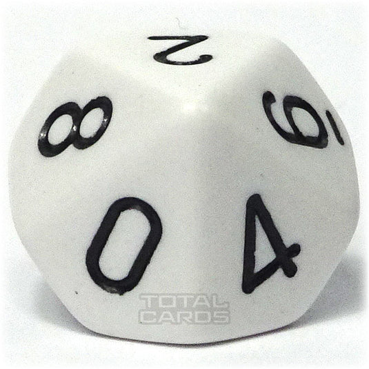 Chessex - Opaque 16mm D10 - White w/Black