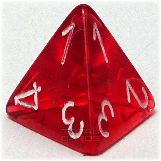 Chessex - Translucent 16mm D4 - Red w/White