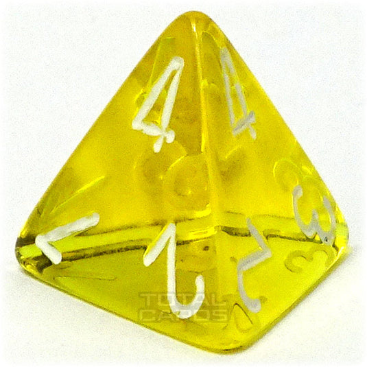 Chessex - Translucent 16mm D4 - Yelow w/White