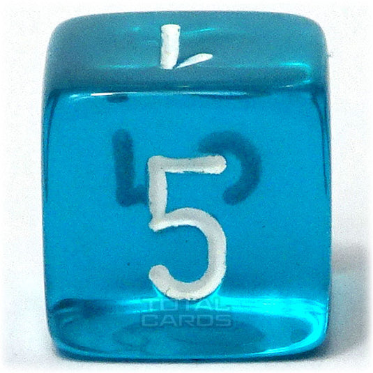 Chessex - Translucent 16mm D6 - Teal w/White