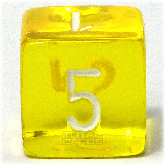 Chessex - Translucent 16mm D6 - Yelow w/White