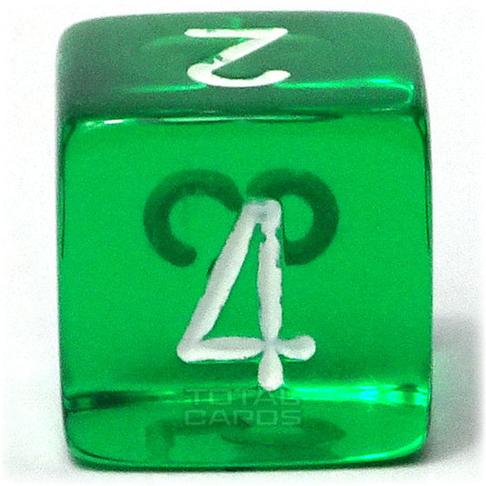 Chessex - Translucent 16mm D6 - Green w/White