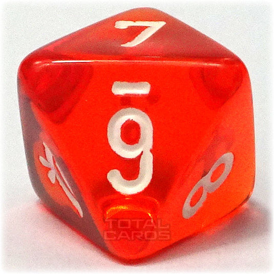 Chessex - Translucent 16mm D8 - Orange w/White