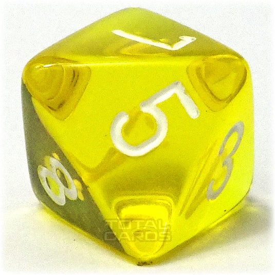 Chessex - Translucent 16mm D8 - Yelow w/White