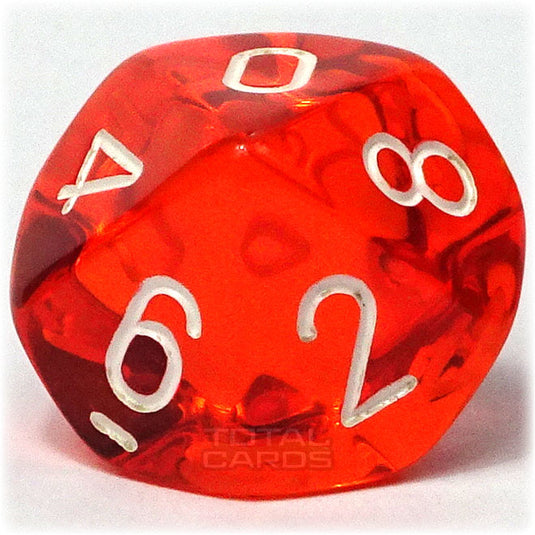 Chessex - Translucent 16mm D10 - Orange w/White