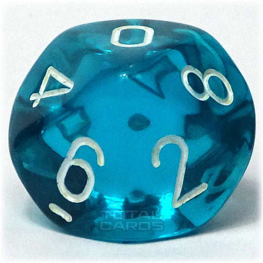 Chessex - Translucent 16mm D10 - Teal w/White