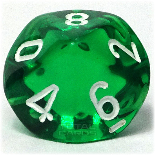 Chessex - Translucent 16mm D10 - Green w/White