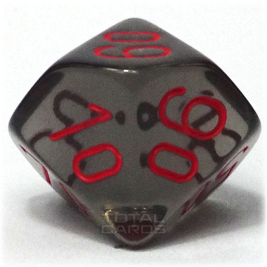 Chessex - Translucent 16mm D10/100 - Smoke w/Red