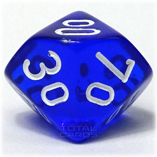 Chessex - Translucent 16mm D10/100 - Blue w/White