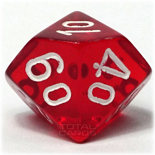 Chessex - Translucent 16mm D10/100 - Red w/White