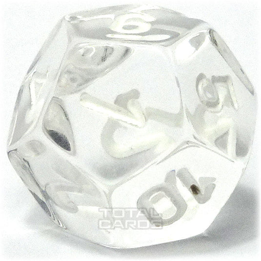 Chessex - Translucent 16mm D12 - Clear w/White