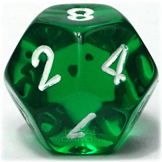 Chessex - Translucent 16mm D12 - Green w/White