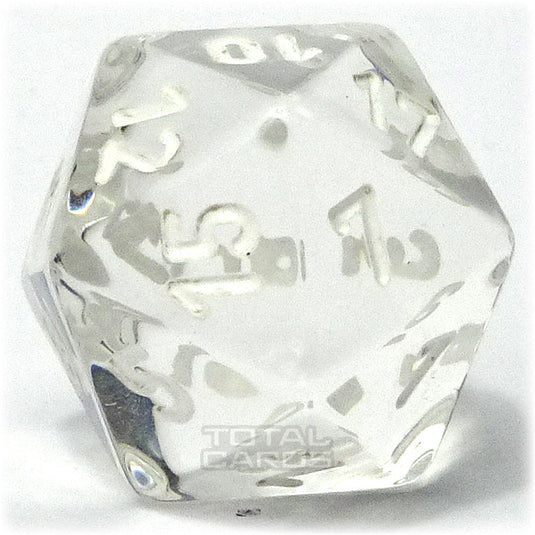 Chessex - Translucent 16mm D20 - Clear w/White