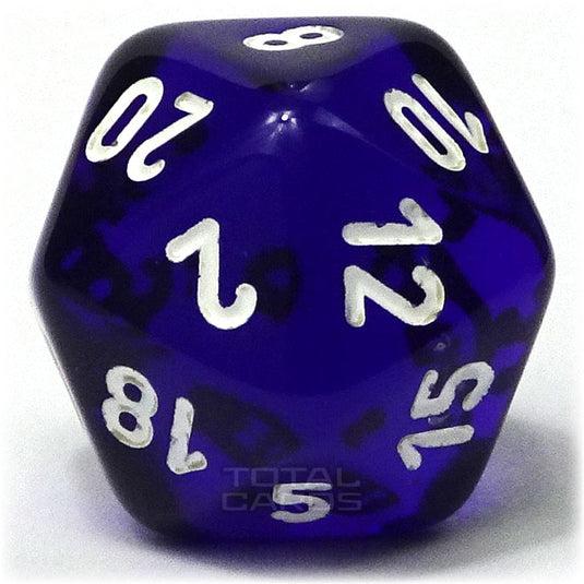 Chessex - Translucent 16mm D20 - Purple w/White