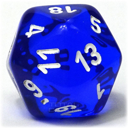 Chessex - Translucent 16mm D20 - Blue w/White