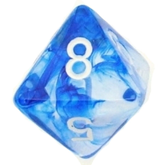 Chessex - Signature 16mm D8 - Nebula - Sky Blue with White