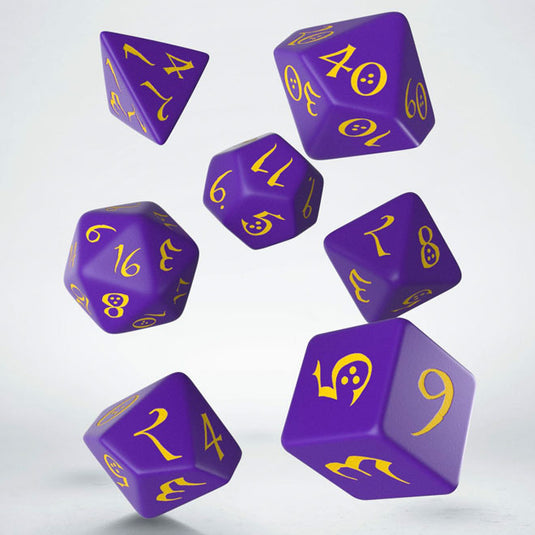 Classic RPG Purple & Yellow Dice Set