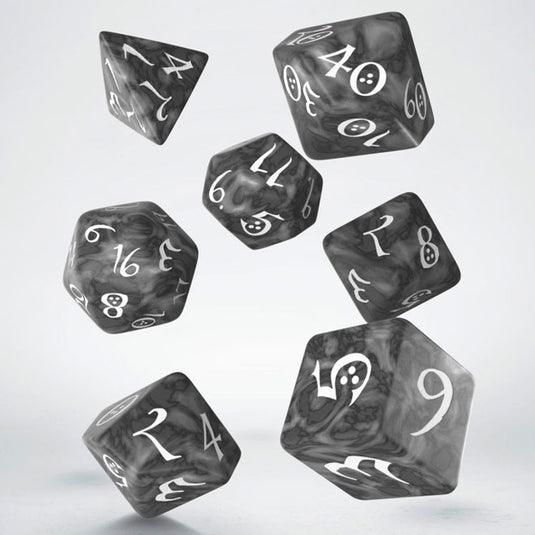 Classic RPG Smoky & White Dice Set