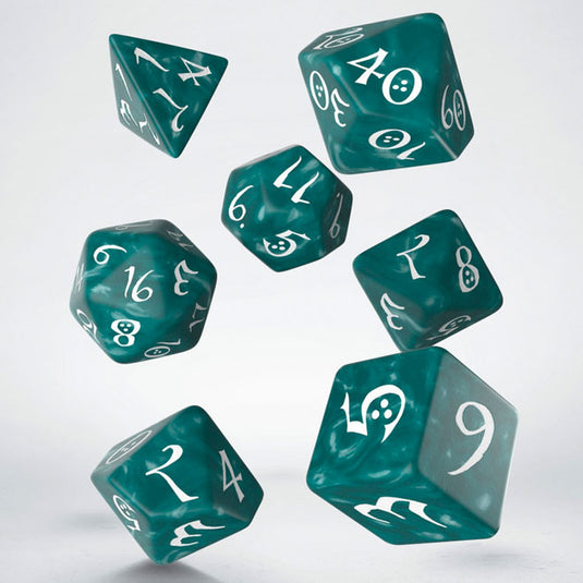 Classic RPG Stormy & White Dice Set