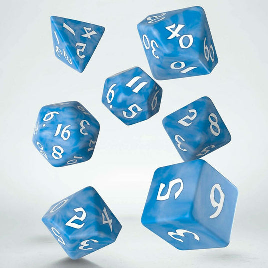 Classic Runic Glacier & White Dice Set