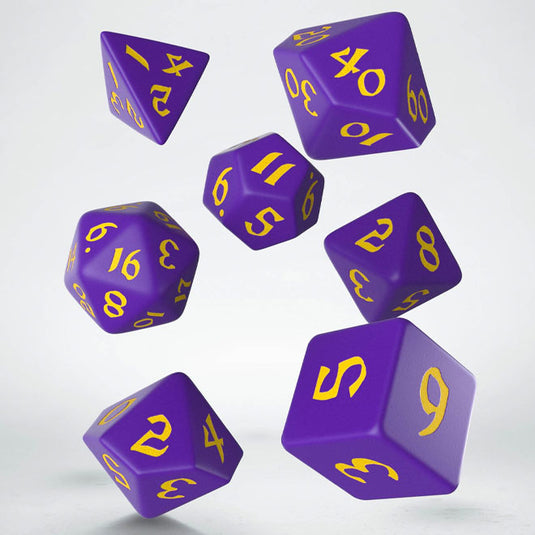 Classic Runic Purple & Yellow Dice