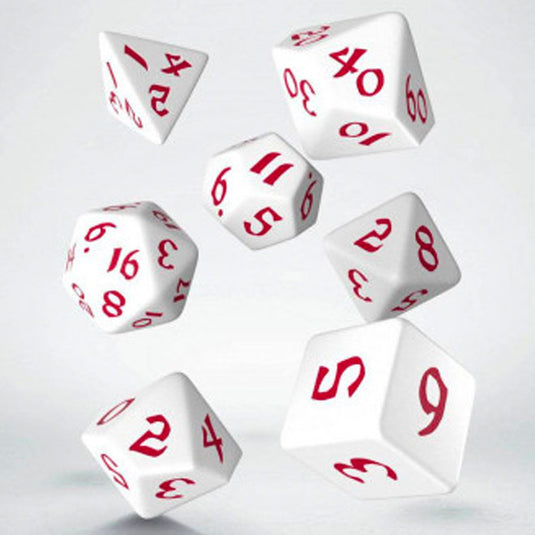 Classic Runic White & Red Dice Set