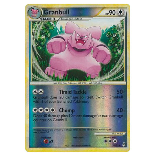 Pokemon - Call of Legends - (Reverse Holo) - Granbull 26/95