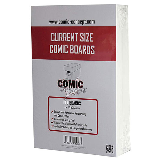 Comic Concepts - Comic Boards - Current Size 170 x 266mm - Pack of 100