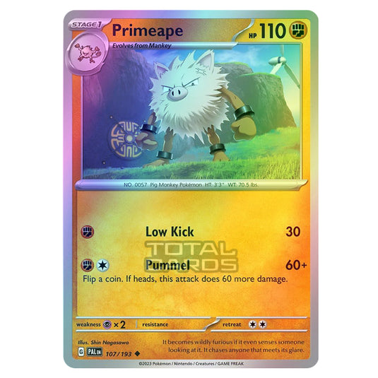 Pokemon - Scarlet & Violet - Paldea Evolved - Primeape - 107/193 - (Cosmic Holo)