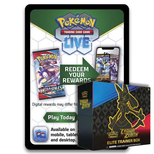 Pokemon - Crown Zenith - Elite Trainer Box - Online Code Card Pokemon - Crown Zenith - Elite Trainer Box - Online Code Card