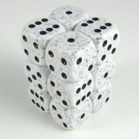 Chessex - Speckled - 16mm D6 W/Pips 12-Dice Blocks - Arctic Camo