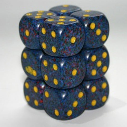 Chessex - Speckled - 16mm D6 W/Pips 12-Dice Blocks - Twilight