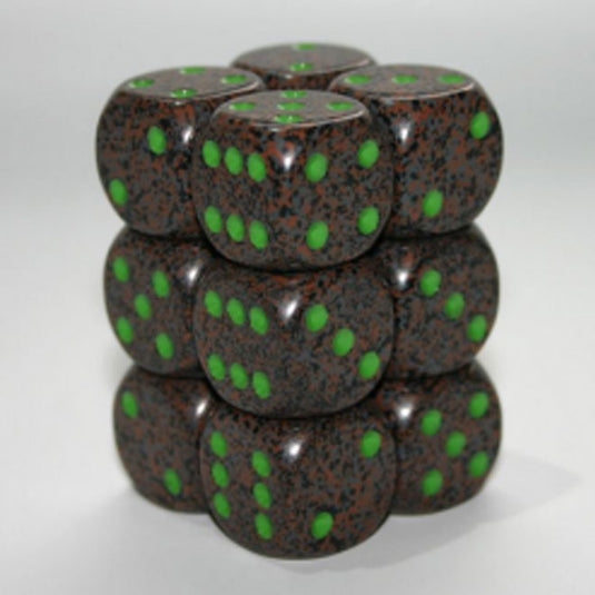 Chessex - Speckled - 16mm D6 W/Pips 12-Dice Blocks - Earth