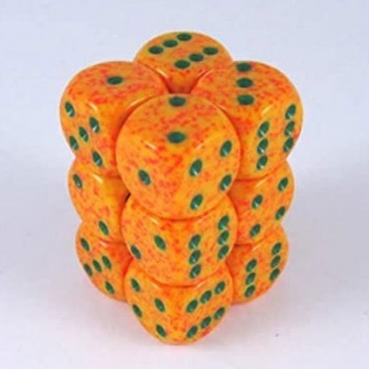Chessex - Speckled - 16mm D6 W/Pips 12-Dice Blocks - Lotus
