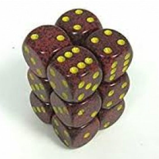 Chessex - Speckled - 16mm D6 W/Pips 12-Dice Blocks - Mercury