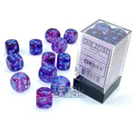 Chessex - Nebula 12mm d6 Nocturnal/blue Luminary - Dice Block (12 dice)