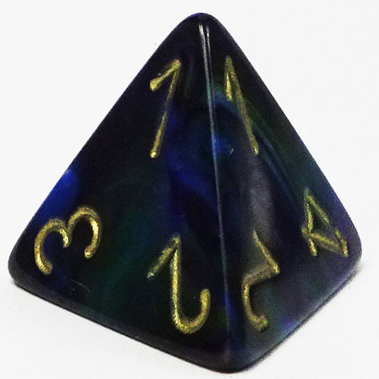 Chessex - Signature 16mm D4 -  Lustrous - Shadow with Gold