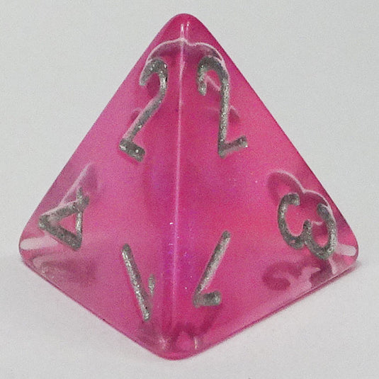 Chessex - Signature 16mm D4 -  Borealis - Pink with Silver