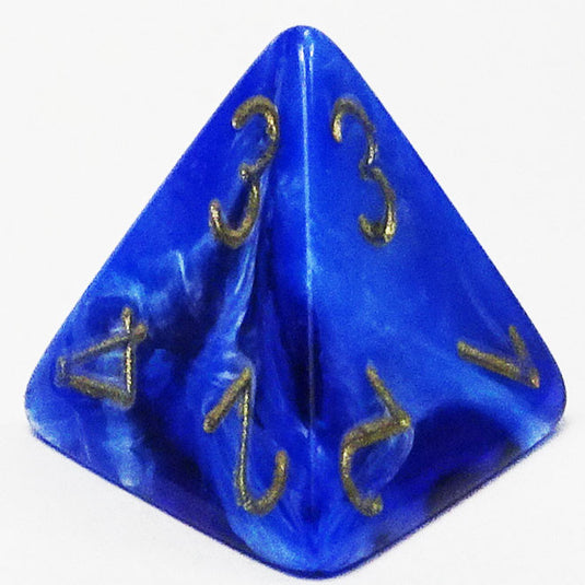 Chessex - Signature 16mm D4 -  Vortex - Blue with Gold