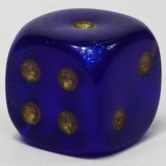 Chessex - Signature 12mm D6 -  Borealis - Royal Purple with Gold