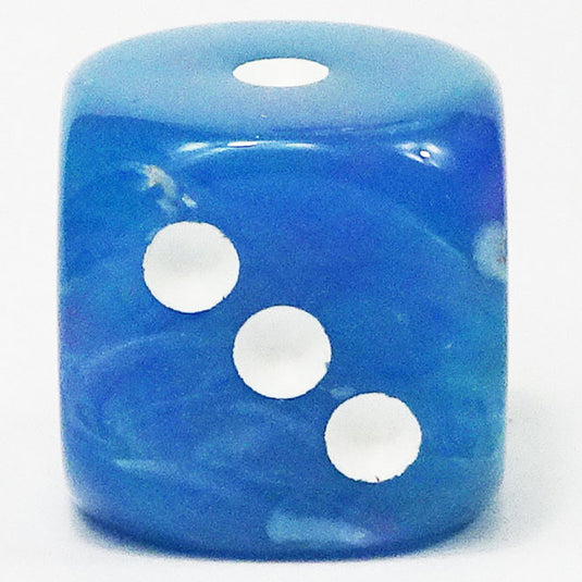 Chessex - Signature 16mm D6 W/Pips -  Festive - Waterlily with White