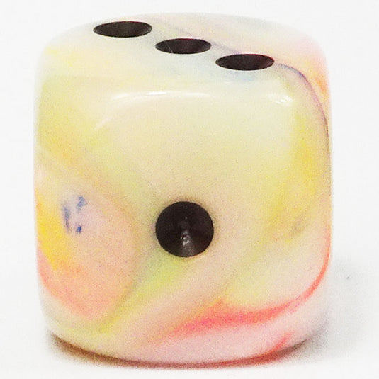 Chessex - Signature 16mm D6 W/Pips -  Festive - Circus with Black