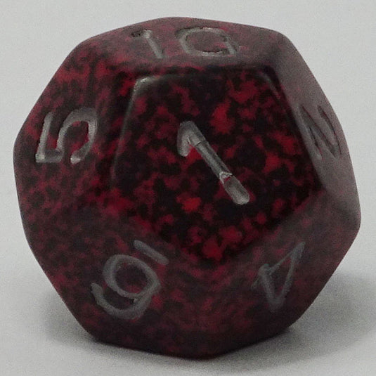 Chessex - Speckled 16mm D12 - Silver Volcano