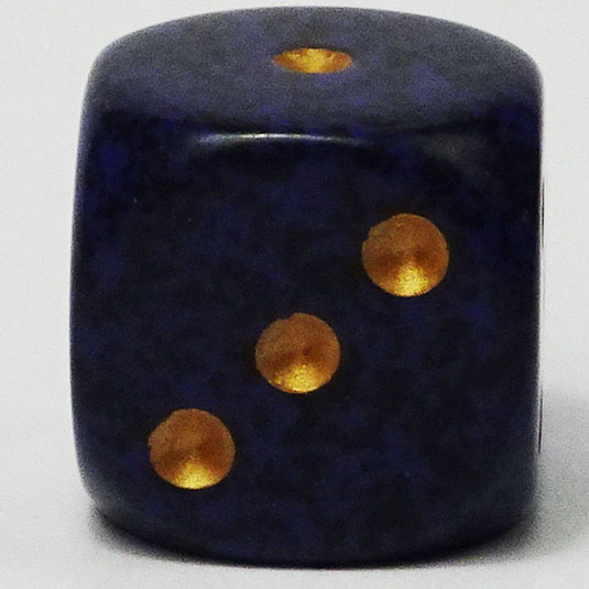 Chessex - Speckled 16mm D6 W/Pips - Golden Cobalt