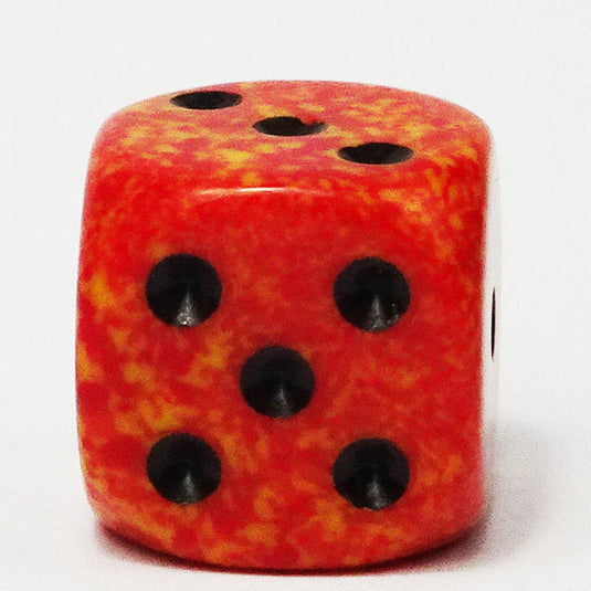 Chessex - Speckled 16mm D6 W/Pips - Fire