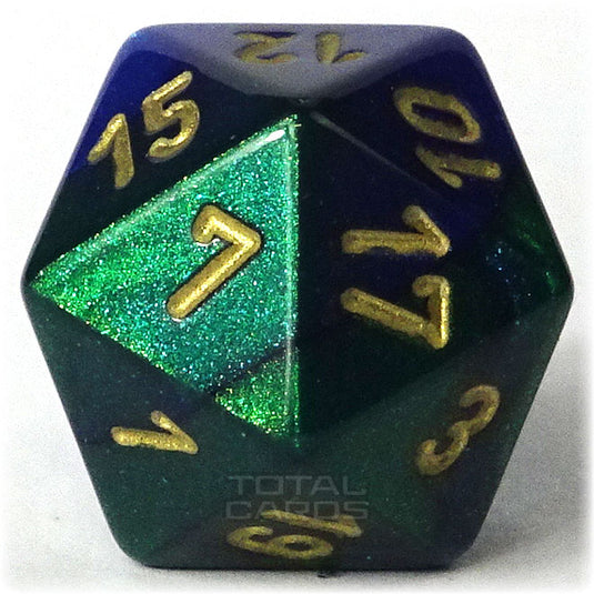 Chessex - Gemini 16mm D20 - Blue-Green w/Gold